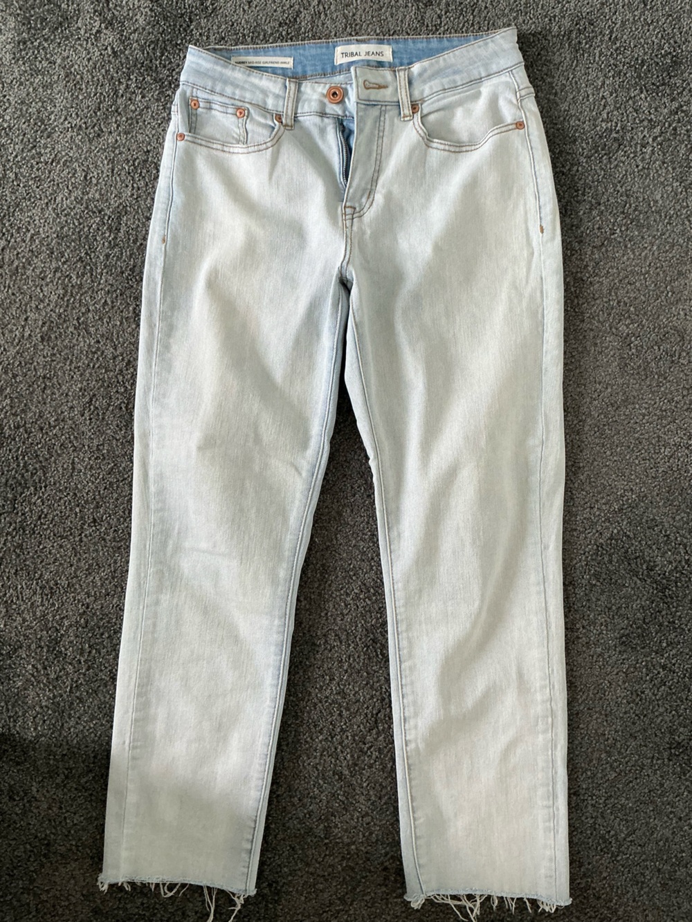 Tribal Light Wash Skinny Jeans